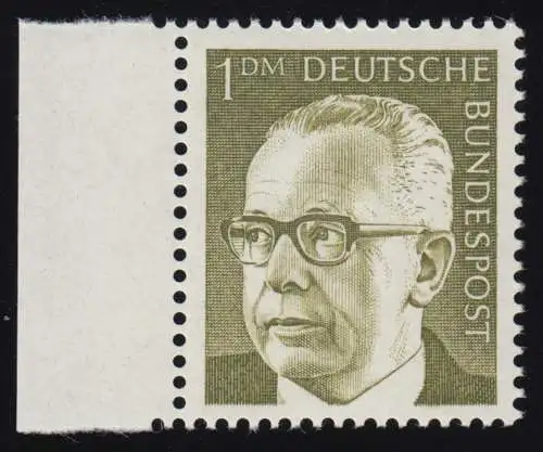 644 Heinemann 1 DM Seitenrand li. ** postfrisch