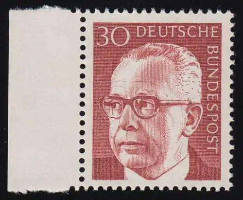 638 Heinemann 30 Pf Seitenrand li. ** postfrisch