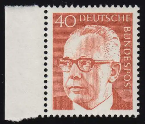 639 Heinemann 40 Pf Seitenrand li. ** postfrisch