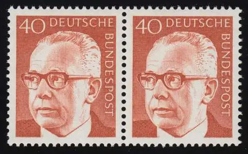 639 Heinemann 40 Pf waag. Paar ** postfrisch