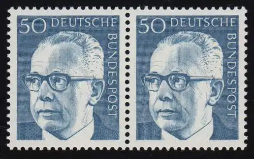 640 Heinemann 50 Pf waag. Paar ** postfrisch