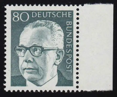 642 Heinemann 80 Pf Seitenrand re. ** postfrisch