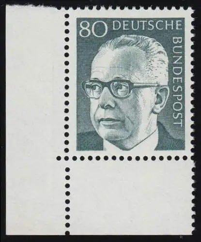 642 Heinemann 80 Pf coin ul ** post-fraîchissement