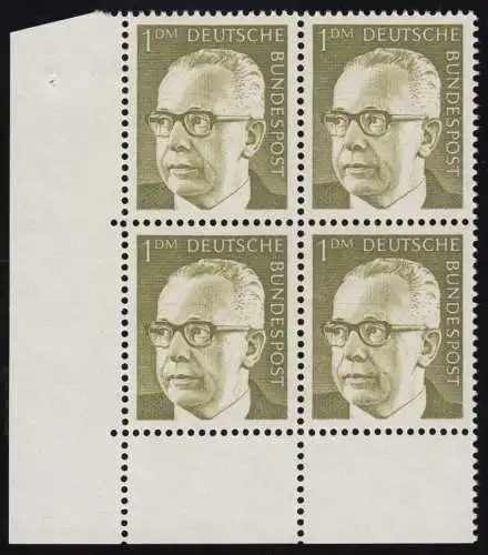 644 Heinemann 1 DM Eck-Vbl. ul ** postfrisch