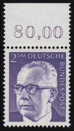 645 Heinemann 2 DM Oberrand ** postfrisch