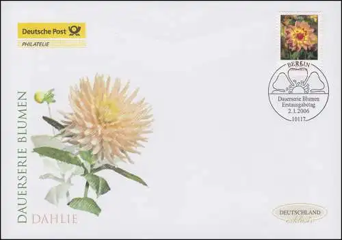2505 Blume Dahlie 35 Cent, Schmuck-FDC Deutschland exklusiv