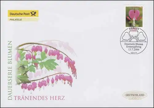 2547 Fleur Coeur Larmes 100 cents, Bijoux-FDC Allemagne exclusif