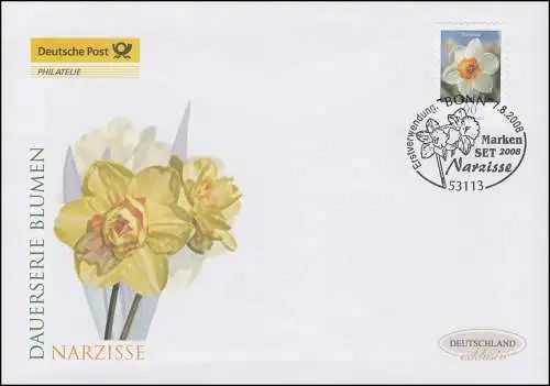 2515 fleur Narcisse 90 centimes - autocollant, bijoux-FDC Allemagne exclusif