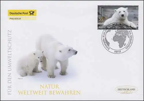 2656 Protection de l'environnement - Zoo de Berlin ours glacés Knut, Bijoux-FDC Allemagne exclusivement