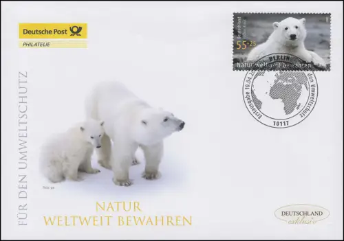 2656 Umweltschutz - Berliner Zoo Eisbär Knut, Schmuck-FDC Deutschland exklusiv