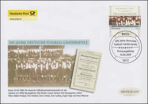 2659 Jeux de football allemands, FDC de bijoux Allemagne exclusivement