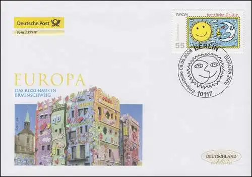 2662 Europe - La Lettre Salutations cordiales, Bijoux-FDC Allemagne exclusive