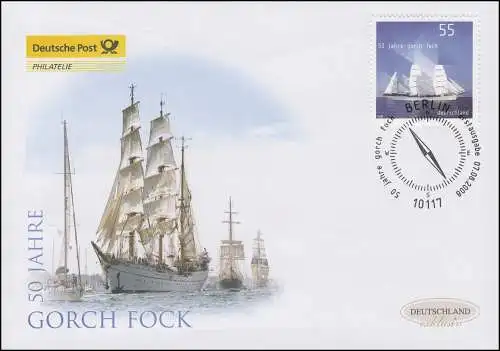 2686 Voilier Gorch Fock, Bijoux FDC Allemagne exclusivement