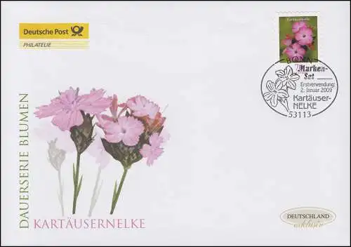 2716 Blume Kathäusernelke 70 C - selbstklebend, Schmuck-FDC Deutschland exklusiv