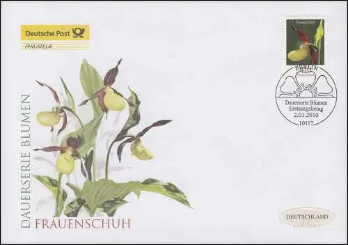 2768 Blume Frauenschuh 410 Cent, Schmuck-FDC Deutschland exklusiv