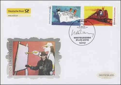 2803-2804 Udo Lindenberg - Gemälde, Satz auf Schmuck-FDC Deutschland exklusiv