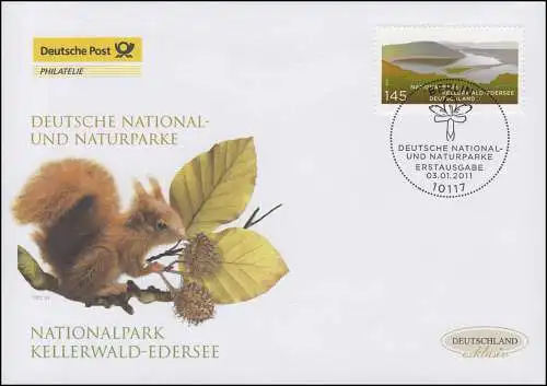 2841 Nationalpark Kellerwald-Edersee, Schmuck-FDC Deutschland exklusiv