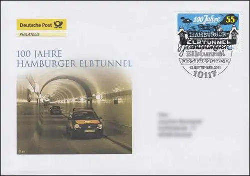 2890 Hamburger Elbtunnel, Schmuck-FDC Deutschland exklusiv