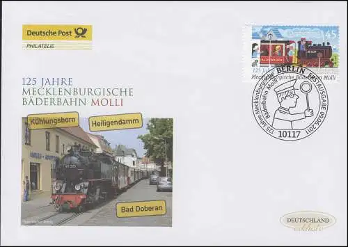 2872 Mecklenburgische Bäderbahn, Schmuck-FDC Deutschland exklusiv