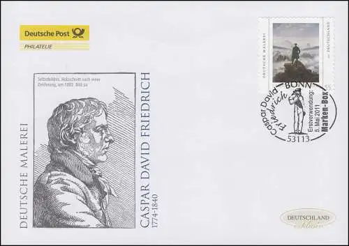 2869 Caspar David Friedrich - selbstklebend, Schmuck-FDC Deutschland exklusiv