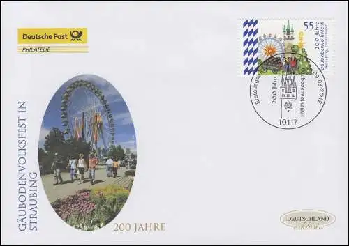 2950 Gäubodenvolksfest in Straubing, Schmuck-FDC Deutschland exklusiv
