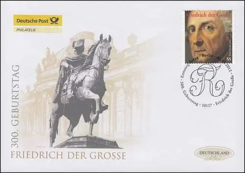 2906 Friedrich der Große, Schmuck-FDC Deutschland exklusiv