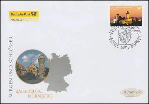 2978 Kaiserburg Nürnberg, selbstklebend, Schmuck-FDC Deutschland exklusiv