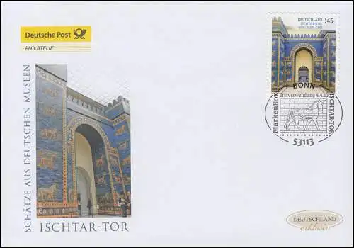 3002 Ischtar-Tor von Babylon, selbstklebend, Schmuck-FDC Deutschland exklusiv
