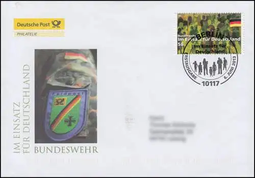 3015 Im Einsatz für Deutschland: Bundeswehr, Schmuck-FDC Deutschland exklusiv