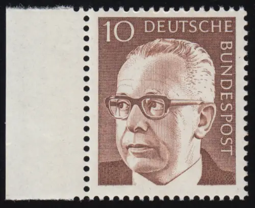 636 Heinemann 10 Pf Pagerand li. ** Postfraîchissement