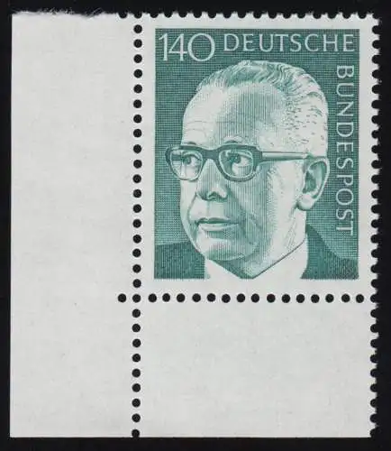 729 Heinemann 140 Pf Ecke ul ** postfrisch