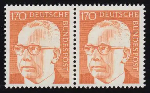 731 Heinemann 170 Pf waag. Paar ** postfrisch