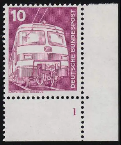 847 Industrie 10 Pf Train de traction Nouveau fluo ** coin FN1