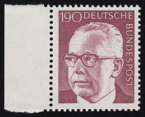 732 Heinemann 190 Pf Seitenrand li. ** postfrisch