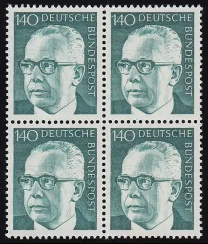 729 Heinemann 140 Pf Viererblock ** postfrisch