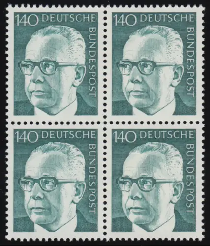 729 Heinemann 140 Pf Viererblock ** postfrisch