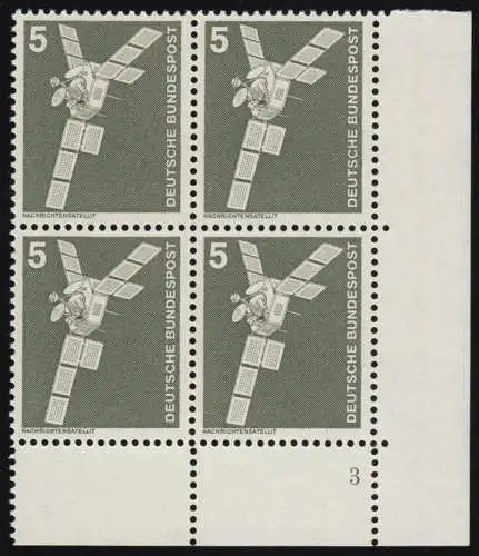 846 Industrie 5 Pf Satellit de presse ALTE Fluo ** Vbl FN3