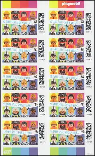 FB 135 Spielfiguren Playmobil, Folienblatt 10x3821, postfrisch **/MNH