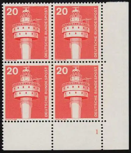 848 Industrie 20 Pf phare ALTE Fluo ** Vbl FN1