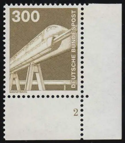 1138 Industrie 300 Pf Magnetbahn ** Ecke FN2