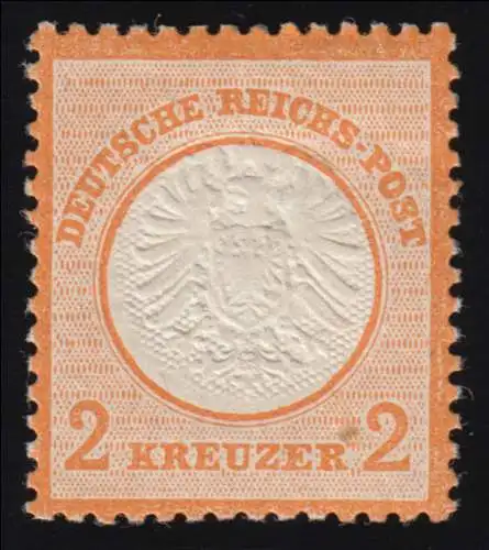 24 Brustschild 2 Kreuzer, * Falzrest bei Originalgummierung, signiert