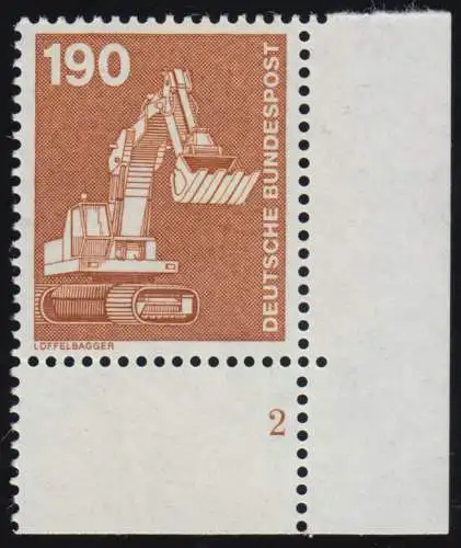 1136 Industrie 190 Pf Löffelbagger ** Ecke FN2