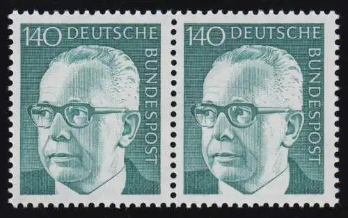 729 Heinemann 140 Pf waag. Paar ** postfrisch