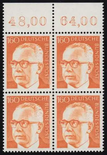 692 Heinemann 160 Pf OR-Quaterbl. ** Postfraîchissement