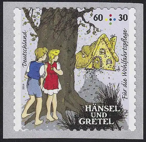 3061 Märchen - Hänsel und Gretel 60 Cent, 10 Marken selbstklebend aus Rolle **