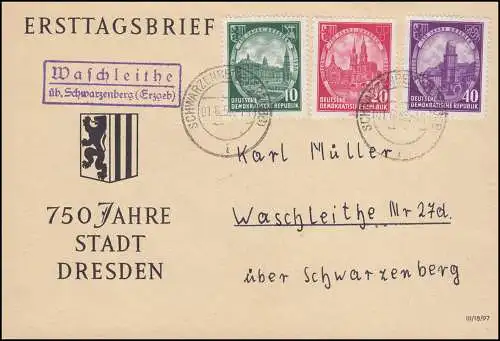 Landpost Laveleithe üb. Schwarzenberg (Erzgebirge) 1.6.1956