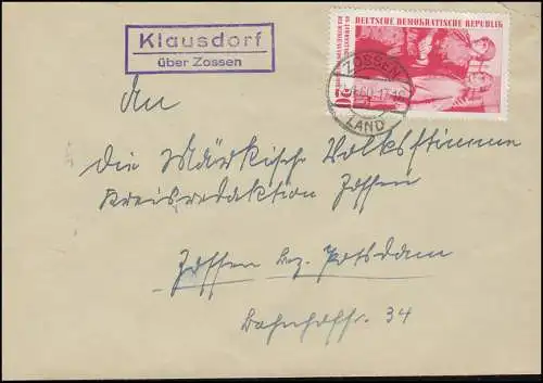 Landpost Klausdorf sur Zossen, ZOSSEN LAND 22.6.60