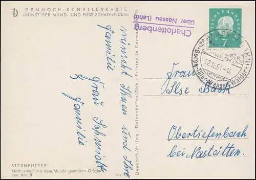 Landpost Charlottenberg sur Nassau (Lahn), NASSAU 22.12.61