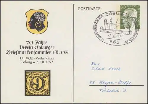 PP 46/10 Verein Coburg, VOB-Verbandstag, COBURG 7.10.1973