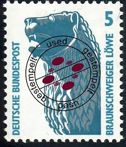 1448 u Attractions 5 Pf Löwstahlbild Braunswick, O